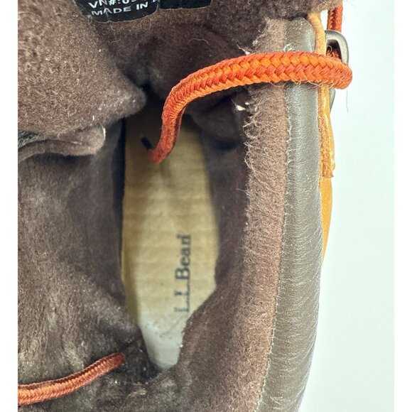 LL Bean Mens 12M Brown Leather Primaloft Storm Chaser Winter Duck Boots TEK 2.0 - Picture 13 of 16